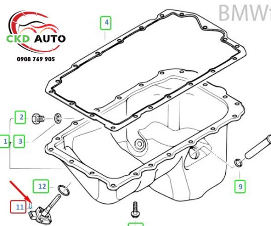 Oil levelling sensor - Cảm biến báo mực nhớt động cơ xe BMW 318 E46